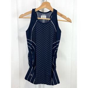 ATHLETA Finish Fast Line Tank Top 591280 Sleeveless Stretch Navy Blue Size XS